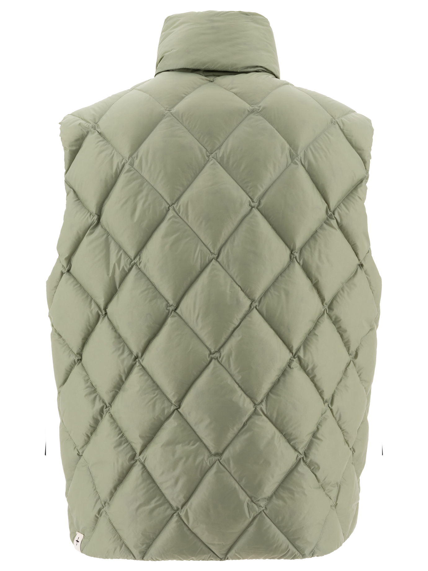 JIL SANDER Green Down vest with pocket